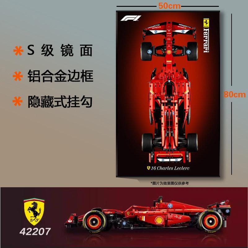 สร้างที่เชื่อถือได้เข้ากันได้กับเลโก้บล็อกตัวต่อกรอบรูปติดผนัง Ferrari F1 Red Bull F1C44 Sober F1 Mc