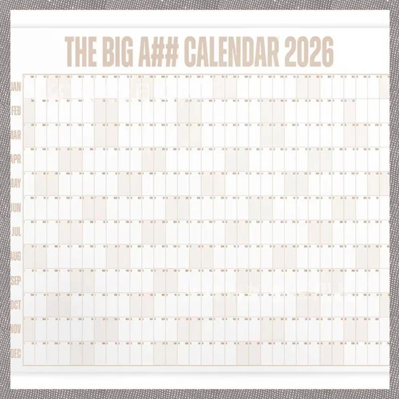 [ggciy9] ขนาดใหญ่ 2026 ปฏิทิน Planner แผ่นปฏิทินติดผนังสติกเกอร์ Planner Target 365 วันการจัดส่ง C