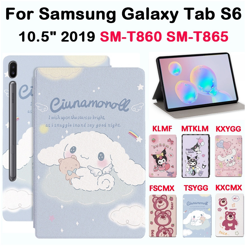 Singee น่ารักการ์ตูนสําหรับ Galaxy Tab S6 10.5 2026 SM-T860 SM-T865 หนัง PU + TPU แฟชั่นขาตั้งแท็บเล็ตป้องกันกรณี