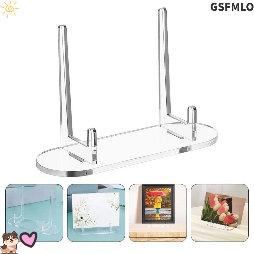 GSFMLO ขาตั้งจอแสดงผลโปร่งใส 1 ชิ้น, ที่เก็บของตกแต่งเดสก์ท็อป ที่ใส่ป้ายอะคริลิค, ​ ที่ใส่บัตรอนิเมะอะคริลิคใส ความละเอียดสูง​
