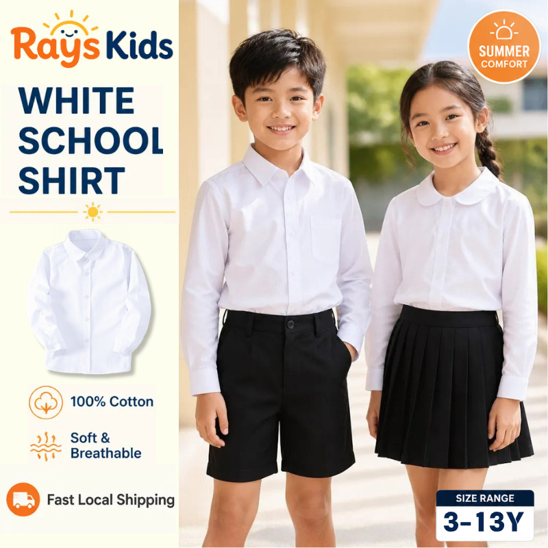 🌞【ส่งจากกทม】เสื้อเชิ้ตเด็กผู้ชายแขนยาว ผ้าฝ้าย100% ระบายอากาศ แฟชั่น ใส่ทุกวัน 2-8ปี