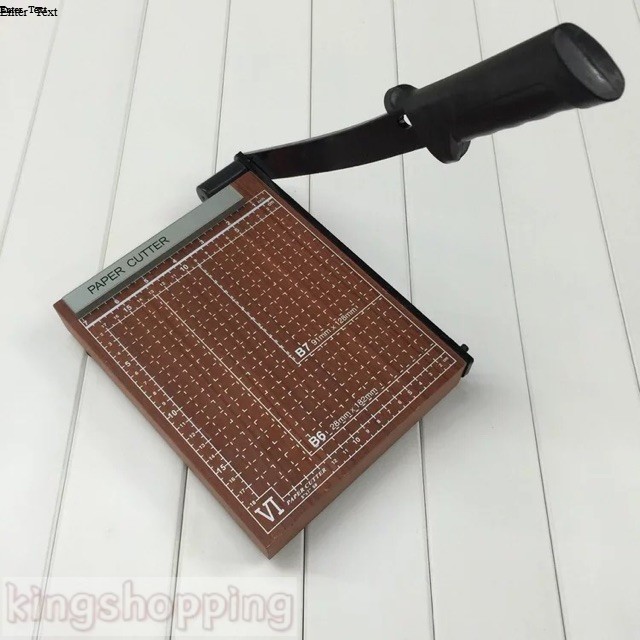 GTRMALLSHOP A39 (ร้านไทย) แท่นตัดกระดาษ (ขนาด B5)วัสดุไม้ แบบโลหะ (25CMX25CＭ)
