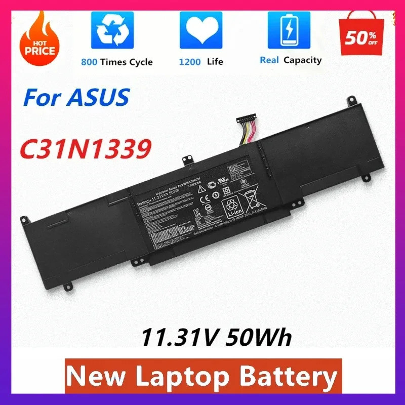 ใหม่ 11.31V 50Wh C31N1339 แบตเตอรี่แล็ปท็อปสําหรับ ASUS Zenbook UX303 UX303UA UX303L UX303LN TP300L 