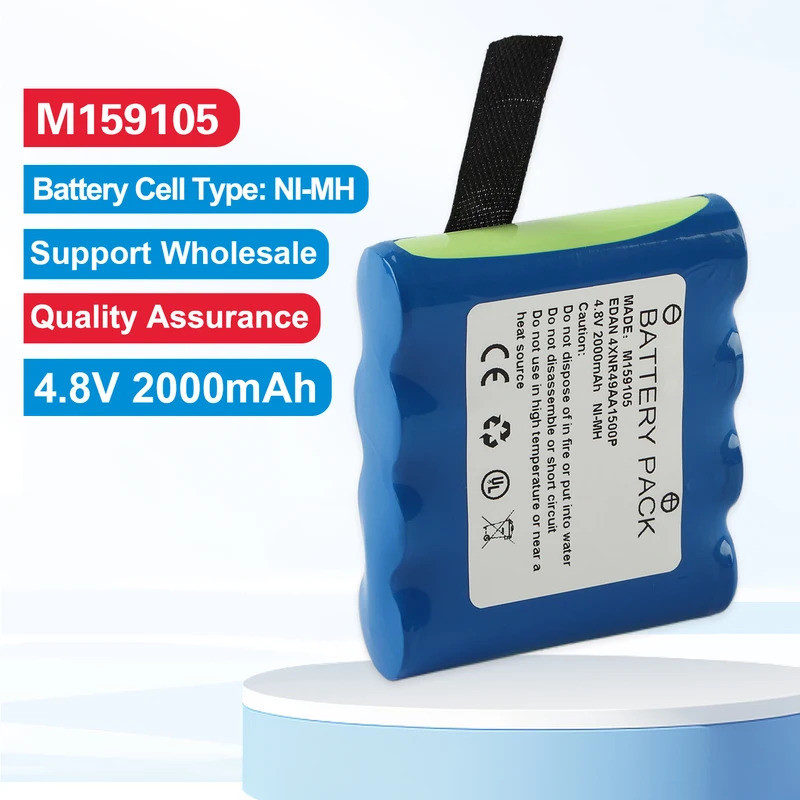 ม159105 4XNR49AA1500P NI-MH เปลี่ยนแบตเตอรี่สําหรับ Edan Oximeter H100 H100n H100b CS-01 4.8V 2000mA