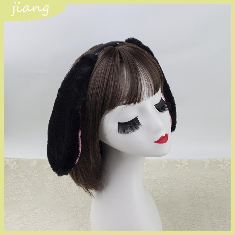 JN สาวกระต่ายหู Hairband Furry Hair Hoop Collar สําหรับ Photo Studio Photo Props