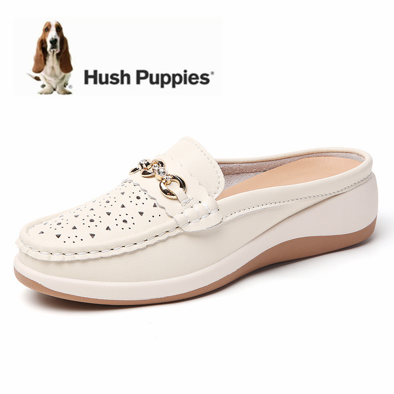 Hush puppies รองเท้าผู้รองเท้าแบบสวมรองเท้าผู้หญิง หนังลําลอง หญิงขนาดใหญ่ 40 41 ผู้หญิง