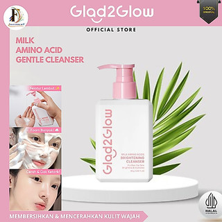 Glad2Glow Milk Amino Acids Gentle Cleanser Segar Dan Lembut
