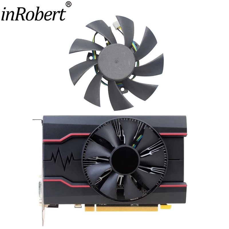 * ใหม่ 85 มม. 2 Ball Bearing Cooler พัดลมสําหรับ Sapphire Pulse AMD Radeon RX550 RX 550 4 GB กราฟิกก