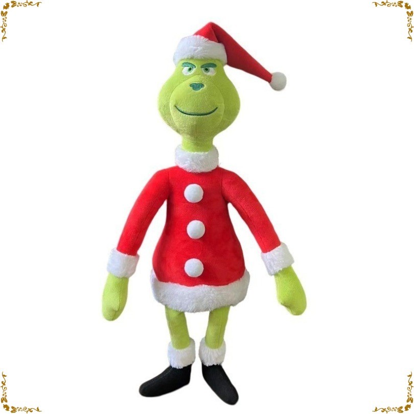 Big Green Grinch Soft Plush หมอนตุ๊กตาสัตว์ตุ๊กตาจาก How the Grinch Stole คริสต์มาส Fluffy Plushie ส