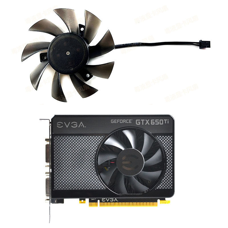 EVGA/EVGA เทคโนโลยี GTX650 GTX650TI พัดลมระบายความร้อนการ์ดกราฟิก T128015อินเทอร์เฟซ SH 2 ขา