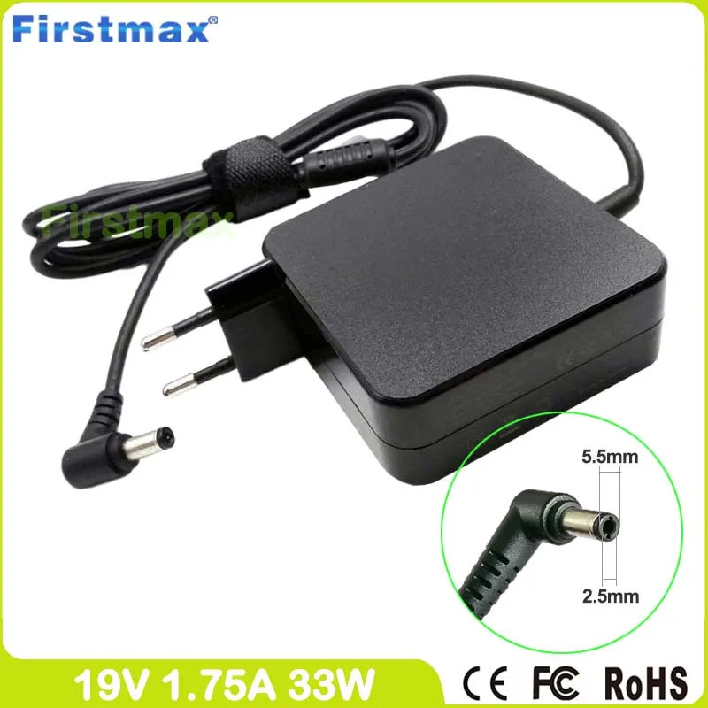 33W AC Adapter Charger 19V 1.75A สําหรับ Asus R702MA A751MA F751MA K752MA X752MA A705NA A751NA R752N