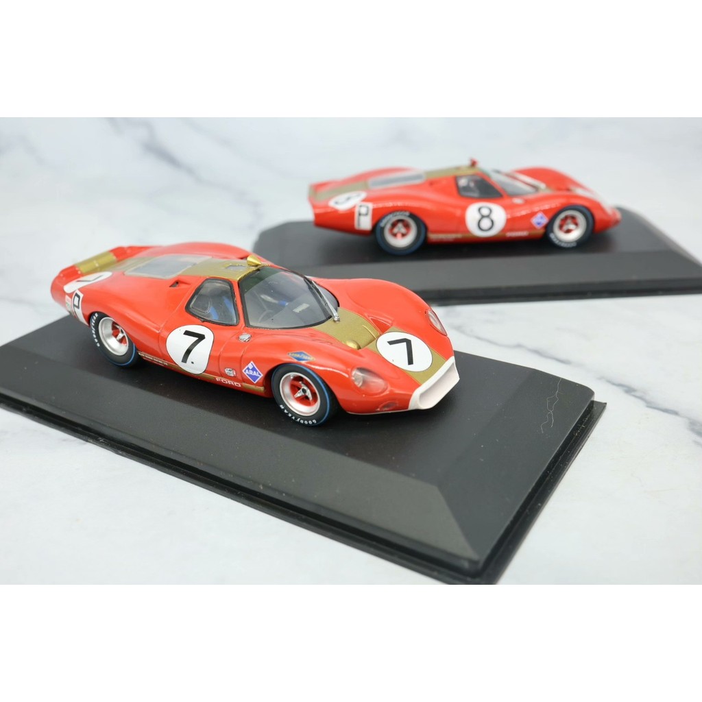 Mini Cut 1/43 Ford p68 MINICHAMPS 1/43 Ford P68 1968 Nürburgring 1,000kgm Garder/Attwood No. 7 หนึ่ง