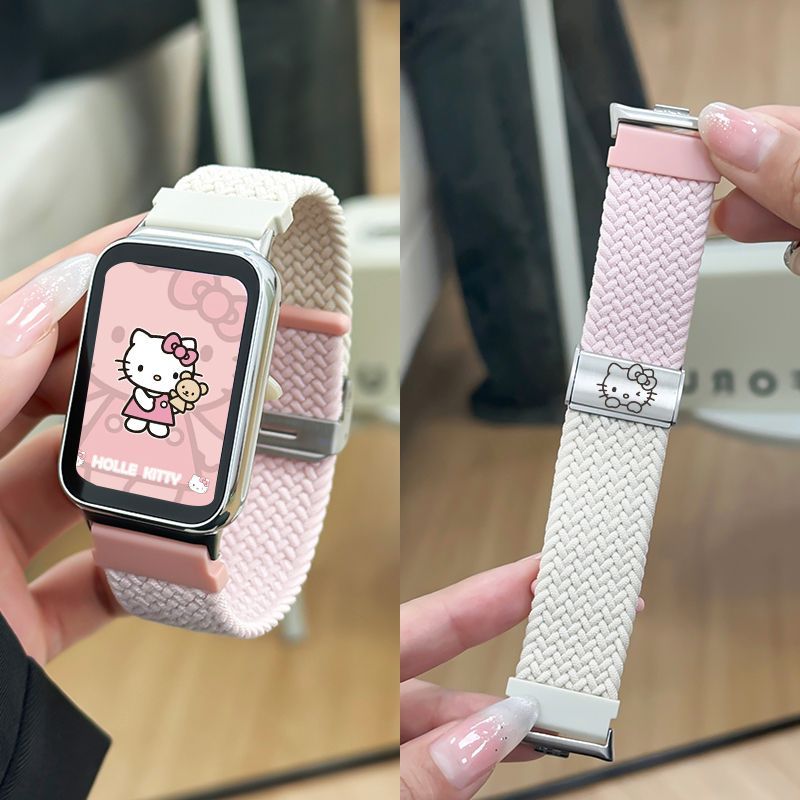 KT Cat เหมาะสําหรับ OnePlus Watch 2 สายหัวเข็มขัดถักการจับคู่สี OnePlus Watch2 2 สายนาฬิกา 1 + สายรั