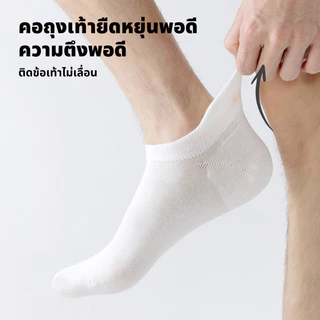 ผู้ชายถุงเท้าผ้าฝ้ายหลอดสั้นหูยกระบายอากาศกีฬาต้านเชื้อแบคทีเรียไม่ง่ายที่จะกัดสีทึบทั้งหมด