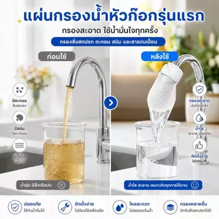 GaGiNang แผ่นกรองก๊อกน้ำ ติดตั้งง่าย ดักจับฝุ่น และสิ่งสกปรก เหมาะสำหรับห้องครัว พร้อมสายรัด (เซ็ต 10/20/30 ชิ้น)