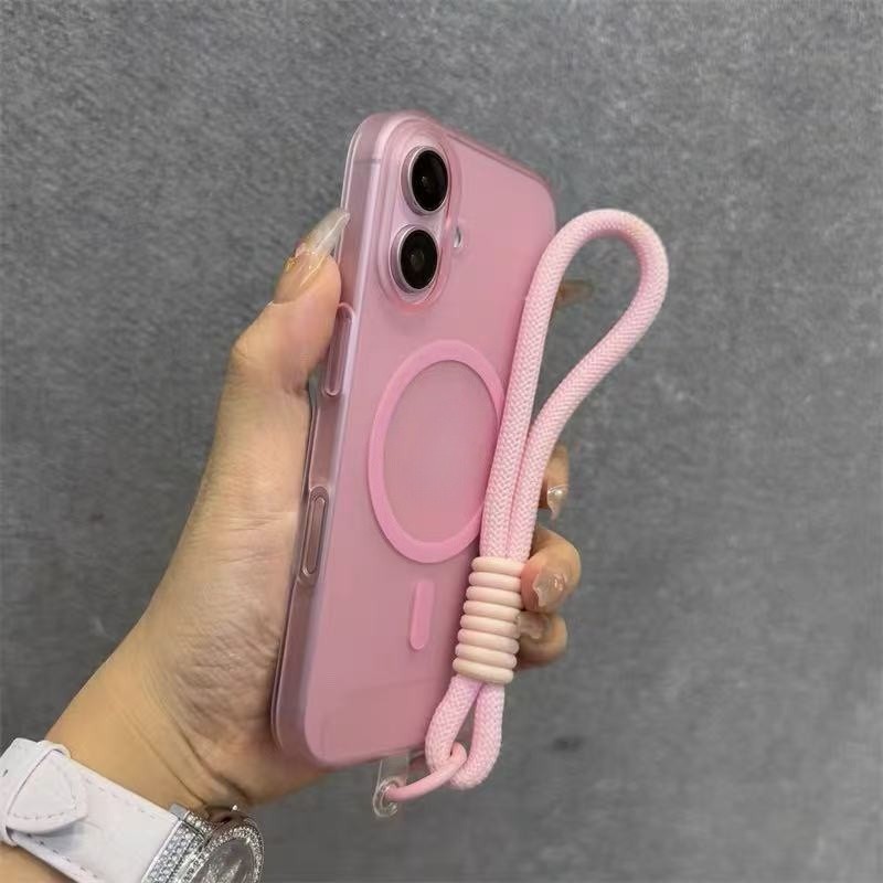 ชุดสองชิ้น (1 เคสโทรศัพท์ + 1 เชือกเส้นเล็กมือ) เคสชาร์จไร้สายแม่เหล็กเข้ากันได้ iPhone 17 Pro Max16