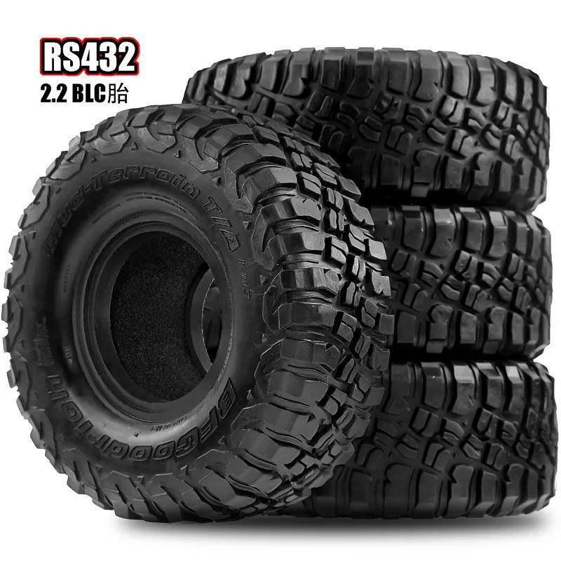 4 ชิ้น 121 มิลลิเมตร 2.2 "Cruction ยางยาง Tyre สําหรับ 1/10 RC รถ Axial SCX10 90047 AXI03007 D90 TF2 Tamiya CC01 Traxxas TRX4 Redcat Gen8 อะไหล่อัพเกรด