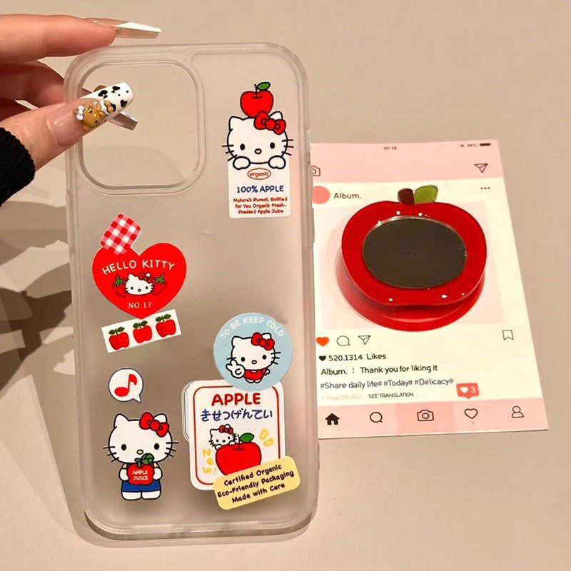 เคสไอโฟน 16 สำหรับ iPhone 15 11 16 14 13 12 Pro Max 7 8 15 16 Plus XR X XS MAX การ์ตูนน่ารักน่ารักคิตตี้ฟรอสต์ปกอ่อน