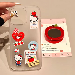 เคสไอโฟน 16 สำหรับ iPhone 15 11 16 14 13 12 Pro Max 7 8 15 16 Plus XR X XS MAX การ์ตูนน่ารักน่ารักคิตตี้ฟรอสต์ปกอ่อน