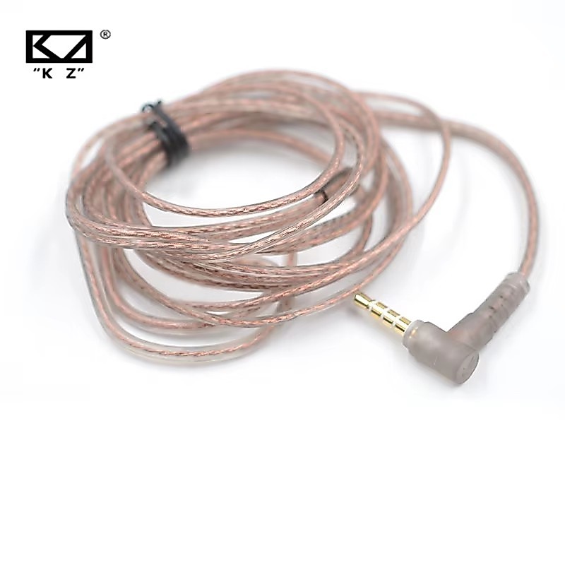 Kz ZS10 ZSN EDX Pro ความบริสุทธิ์สูงออกซิเจนฟรีทองแดงแบนอัพเกรดสาย 2 ขา 0.75/0.78 มม.B/C Pin 3.5 มม.ชุบเงิน OFC ลวด