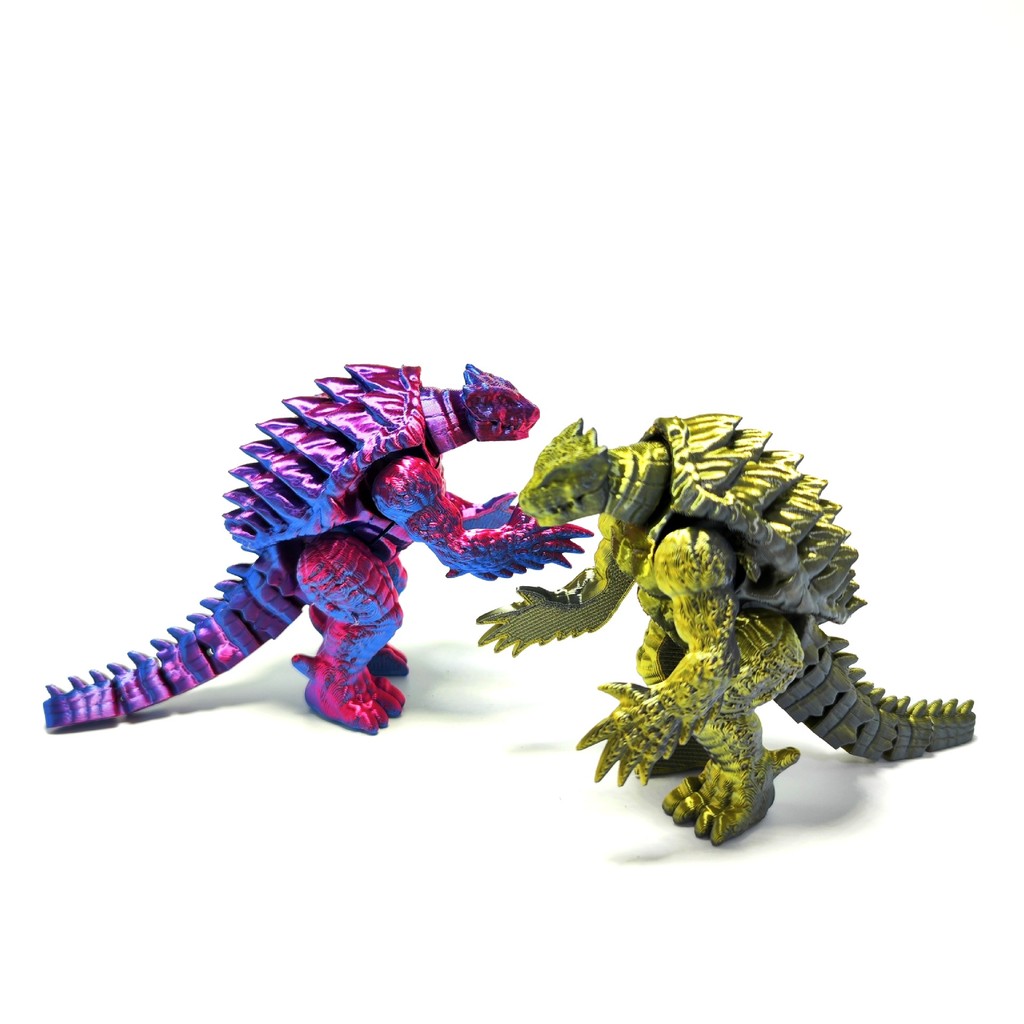 3D พิมพ์ Kaiju ไดโนเสาร์เต่า Articulated Monster รูปเดสก์ท็อปตกแต่งเครื่องประดับของขวัญ