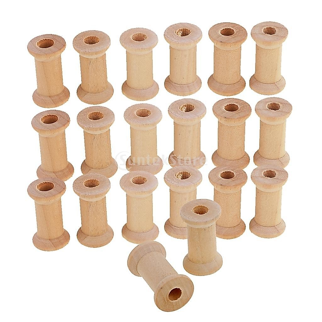[Lszcx6l] แกนม้วนเปล่าไม้ 100 ชิ้นสําหรับลวดด้าย Bobbins สายไฟคอยล์ 15 X 13 มม.