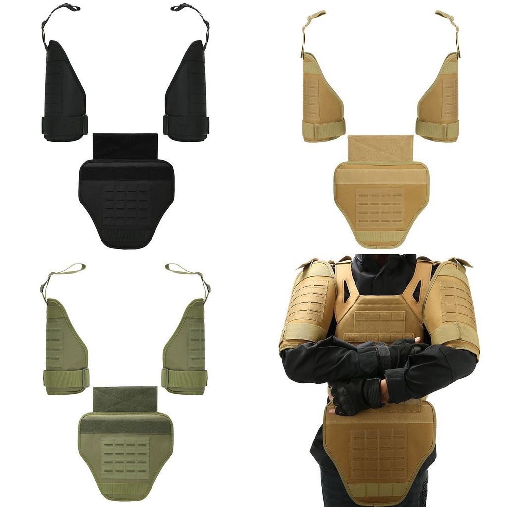 ไหล่ Pads Guards ยุทธวิธีผ้าคลุมไหล่กีฬากลางแจ้ง COS จริง CS ชุด Extension เสื้อกั๊กไหล่เกราะที่ถอดออกได้กระเป๋า