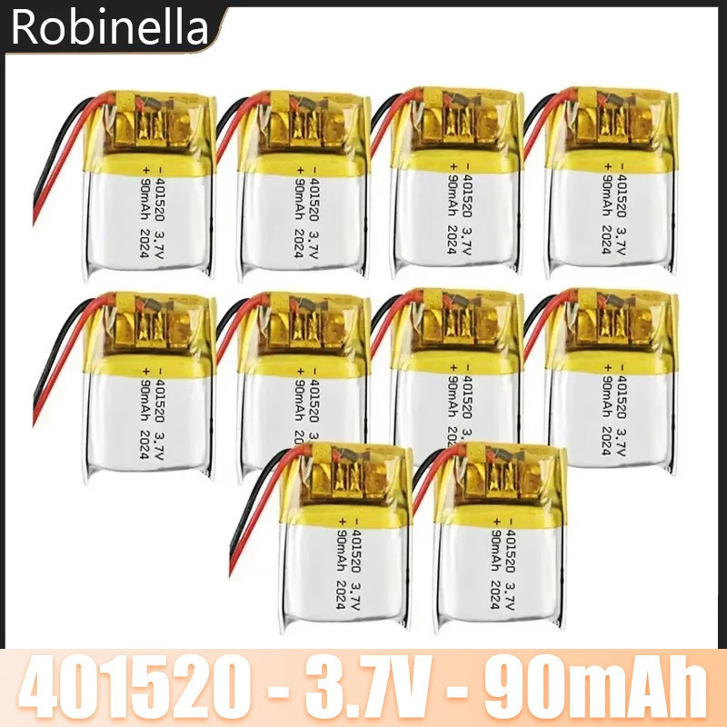 1-10ชิ้น 401520 แบตเตอรี่ลิเธียมโพลิเมอร์ 3.7V สําหรับ 401519 401420 041520 ชุดหูฟังบลูทูธเมาส์ไร้สา
