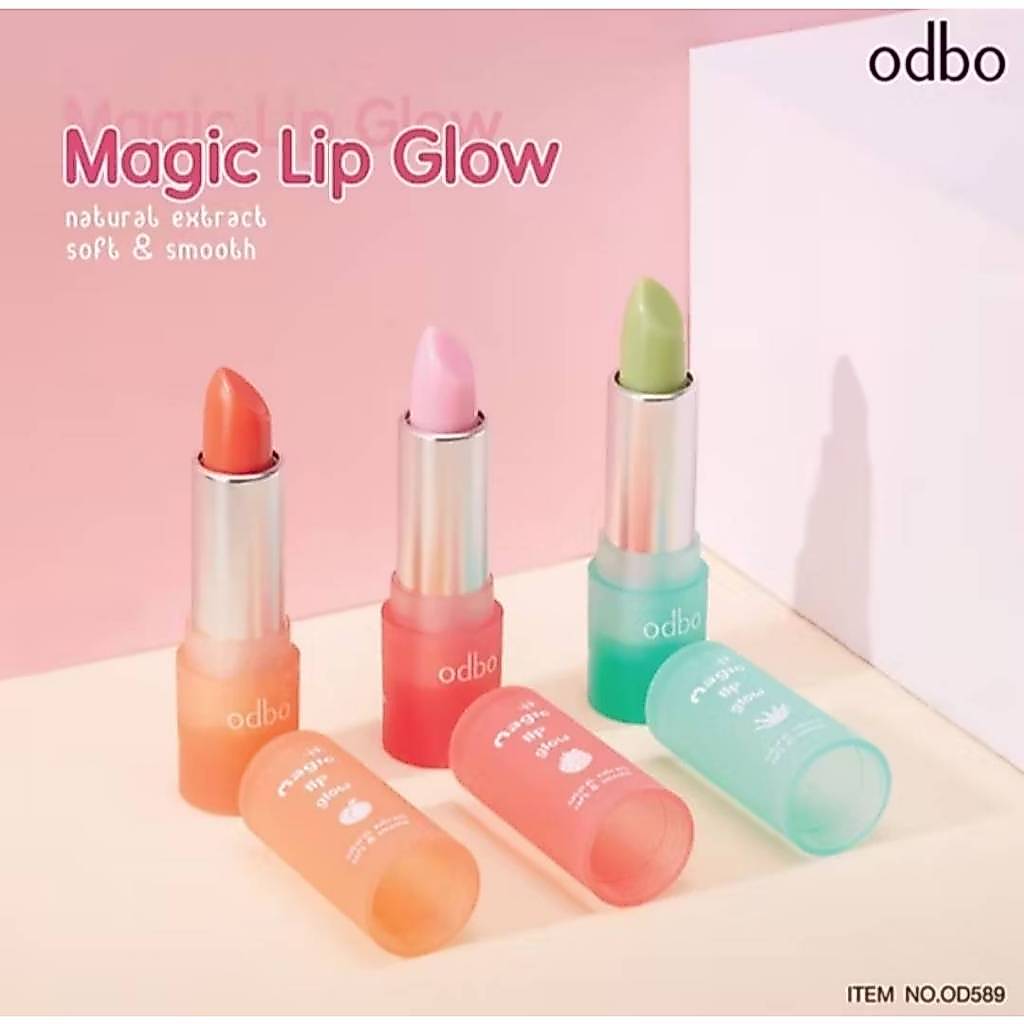 โอดีบีโอ เมจิก ลิป โกลว์ ODBO MAGIC LIP GLOW OD589 ลิปบาล์มเปลี่ยนสีเป็นสีชมพู