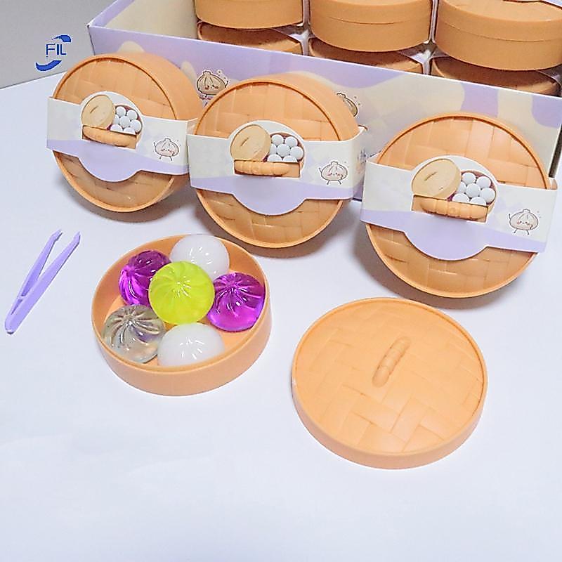 FIL นุ่มความเครียดบรรเทาเกี๊ยว 6 ชิ้นชุดมินิของเล่น Squeezable Bun Squishy ผ่อนคลายสนุก