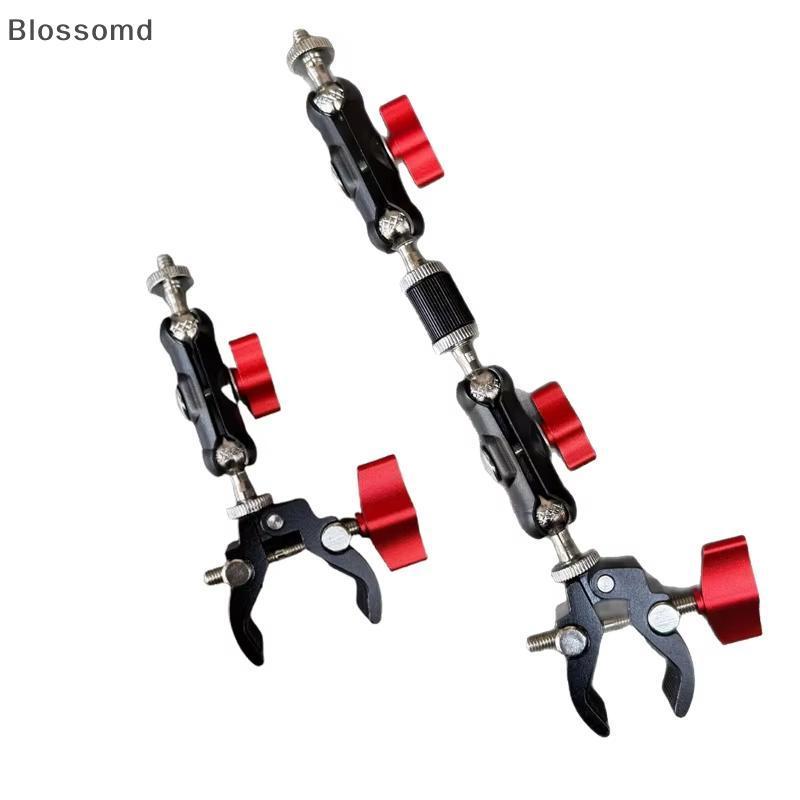 Blossomd 1 ชุด Super Clamp พร้อม Double Ball Head Magic Arm Metal Mount สําหรับกล้อง Monitor อุปกรณ์บันทึกเสียงใหม่