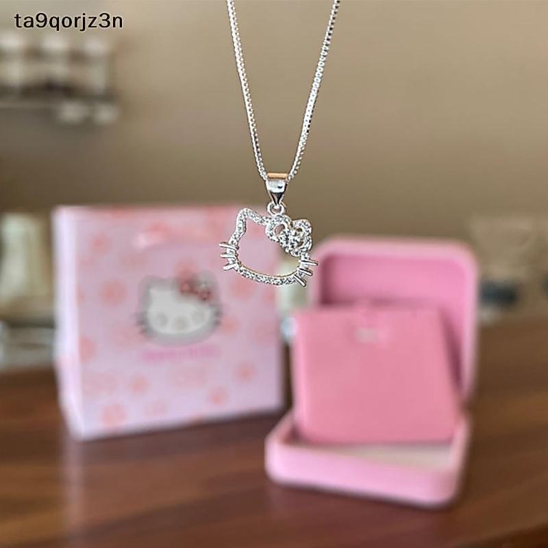 ZN Hello Kitty ของขวัญวันเกิดสร้อยคอคิตตี้น่ารักและน่ารักจี้สร้อยคอกระดูกไหปลาร้าโซ่สำหรับแฟนของขวัญเดินขายดี
