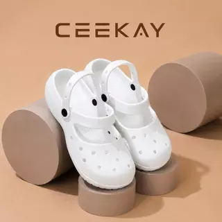 CEEKAY รองเท้าอุดตันผู้หญิง ทรงมารีเจนท์หัวโต เนื้อ EVA นุ่มนิ่มใส่สบาย กันลื่นลุยฝนได้ ck108