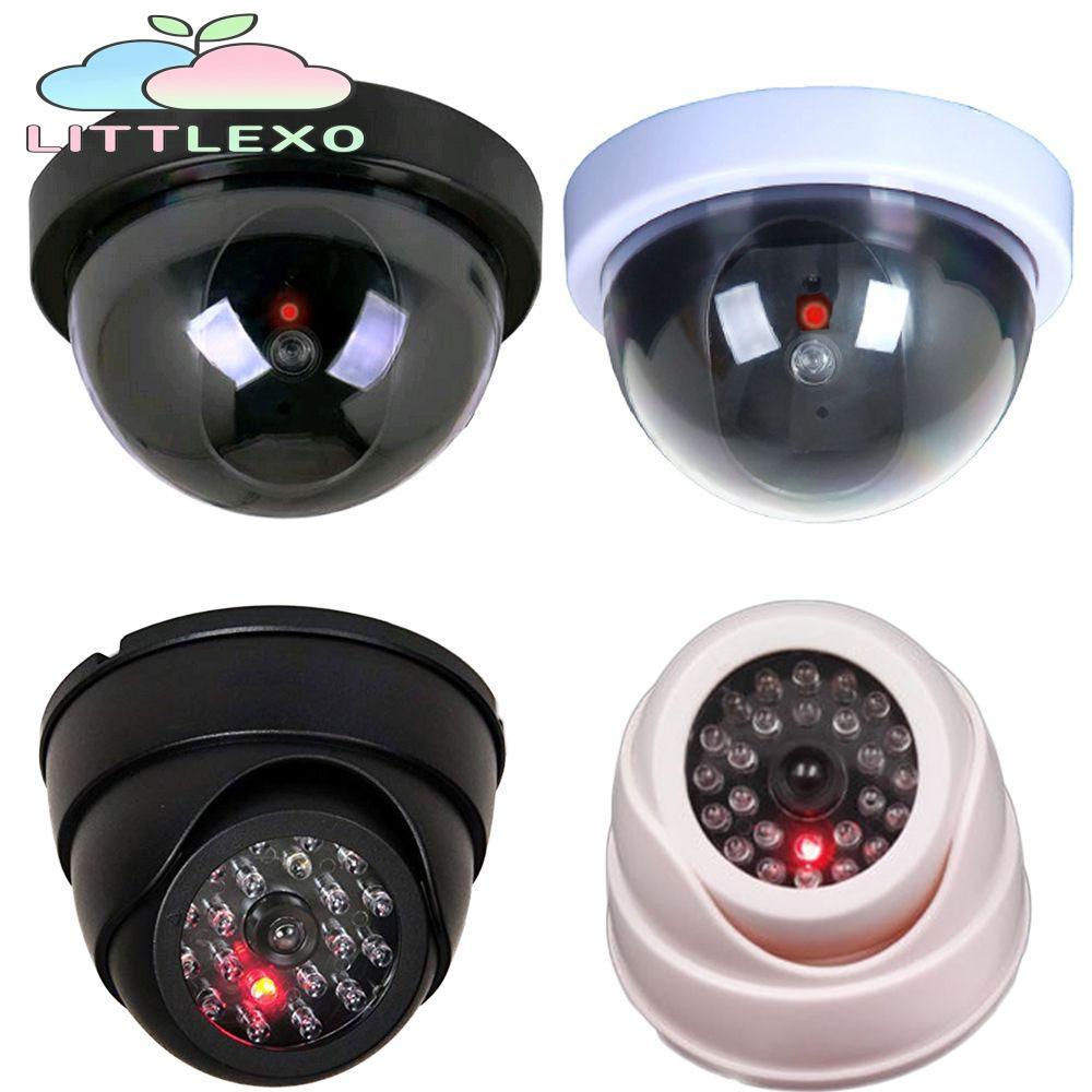LITTLEX Dummy Camera ความปลอดภัยจําลองโดมกระพริบไฟ LED