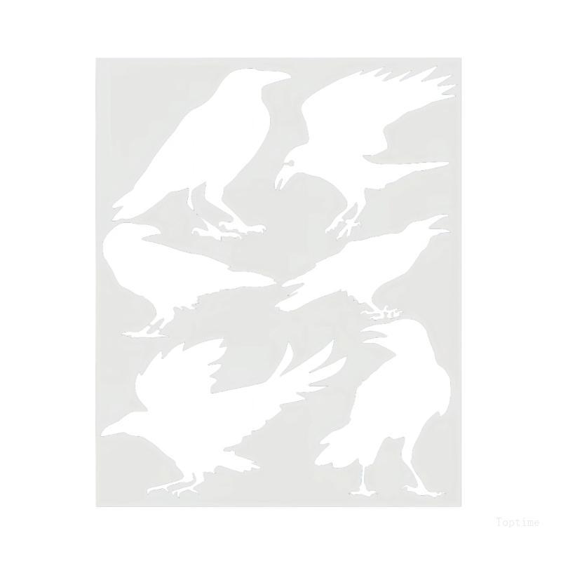 Top Gothic Styles Ravens Stencil Reusing ปลอดภัย PET Stencil Featuring Gothic Ravens รูปแบบเหมาะสําห