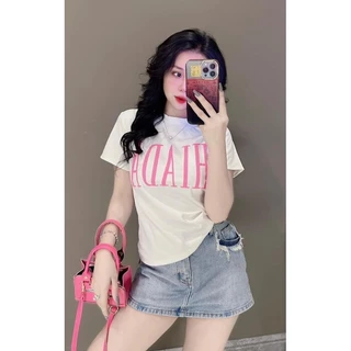 เสื้อยืดแขนสั้นผู้หญิง สไตล์เรโทรฤดูร้อน ใส่สบาย ส่วนบุคคล เสื้อสตรีท