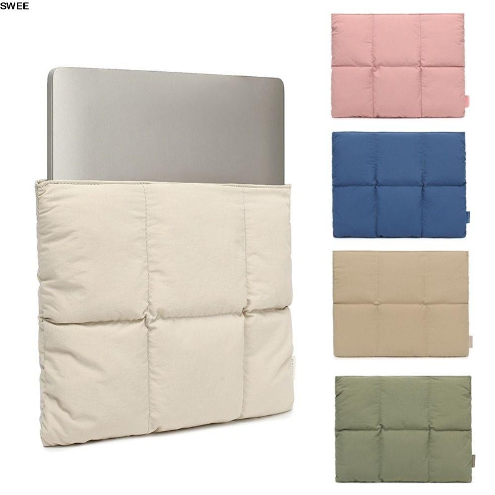 SWEE Laptop Sleeve, 14 16 นิ้วหมอนกระเป๋าเก็บโน๊ตบุ๊ค, 2024 Puffy Quilted Puffer กันน้ําพกพาโรงเรียนสํานักงาน