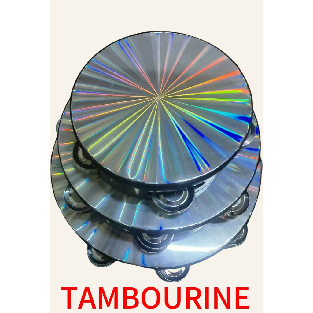 TAMBOURINE HOLOGRAM SIZES 6 INCHES, 8 INCHES และ 10 ชิ้นต่อชิ้น