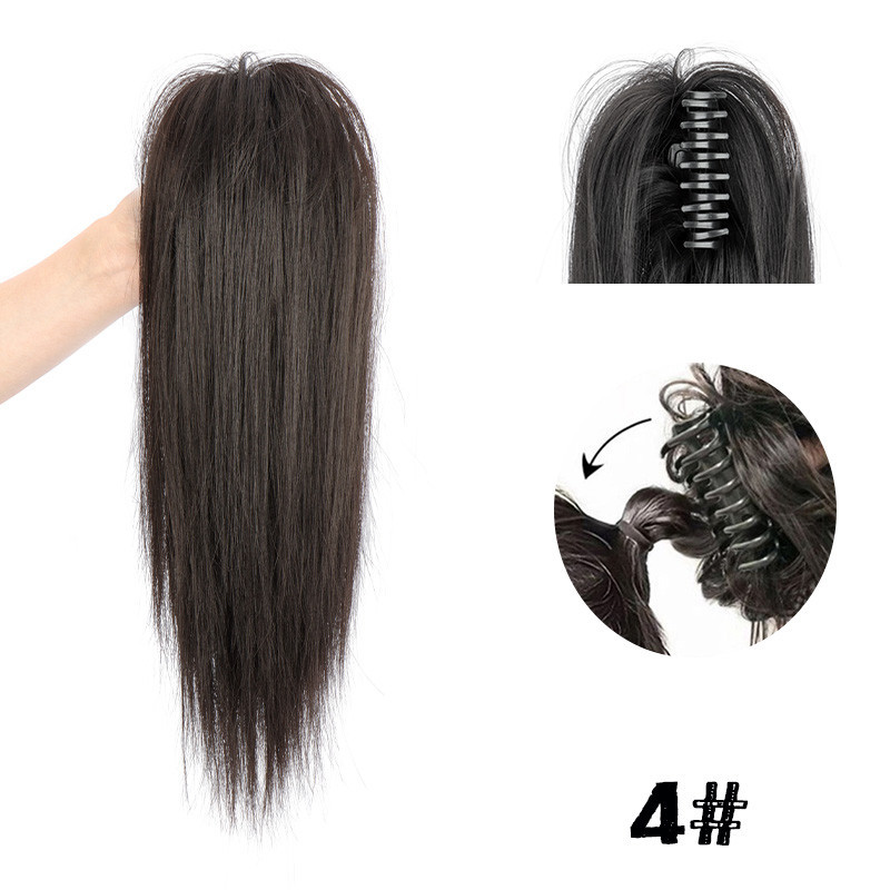 【ซื้อ 1 แถม 1】วิกผมหางม้าตรง 35 ซม. - ต่อผมหางม้าสูงสังเคราะห์พร้อมคลิปก้ามปูสําหรับผู้หญิงแฟชั่น - รูปที่ 6