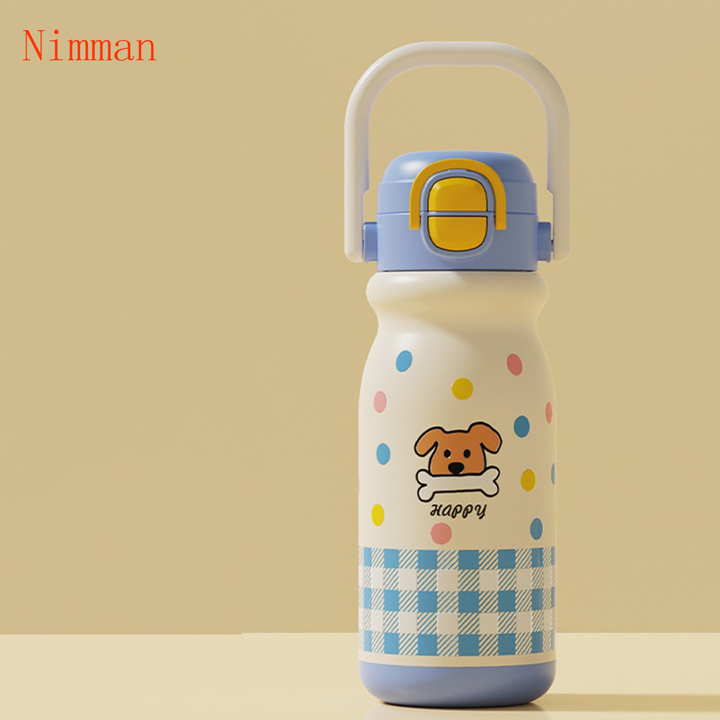 【ได้รับใน 1-3 วัน 🔥】500ml น่ารัก Tumbler สแตนเลส 316 กระติกน้ําสูญญากาศพร้อมฟางแบบพกพาเครื่องดื่มคู่ขวดความร้อนเด็ก
