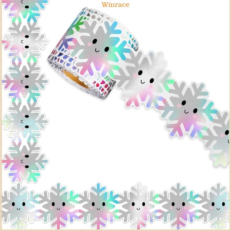 WRC 10m กาว Bulletin Border Trim Snowflake Bulletin Board Borders ห้องเรียน