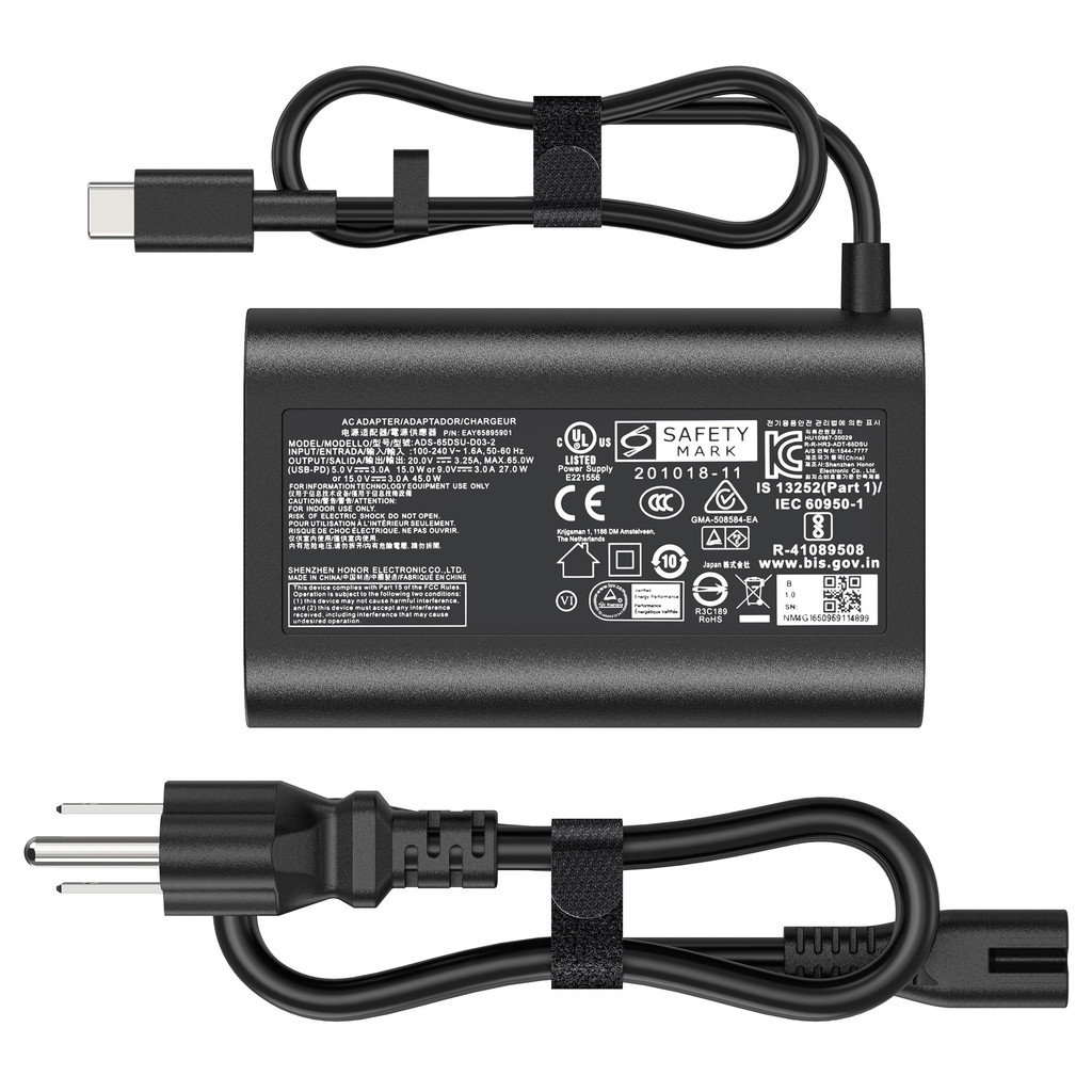 ที่ชาร์จแล็ปท็อป LG เข้ากันได้กับอะแดปเตอร์ Gram 14 AC เข้ากันได้กับ USB Type C 65W