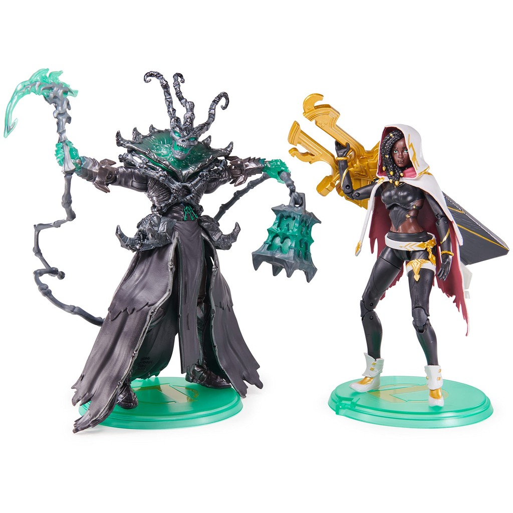 League of Legends 2-Pack Official 6-Inch Senna and Thresh Collector Figures with Light-Up Feature an