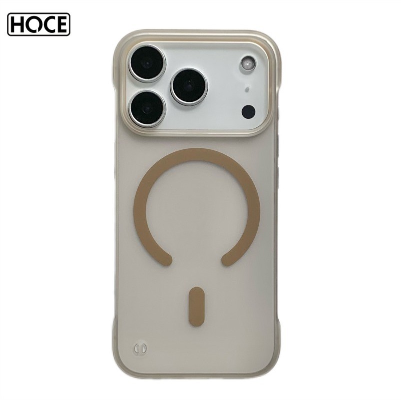 HOCE ขนาดใหญ่รู Matte Clear Magnetic เคสโทรศัพท์สําหรับ IPhone 17 16 15 14 13 12 11 Pro Max PC ฝาครอบกรณี