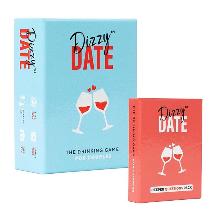 การ์ดเกม Dizzy Date Night (พร้อมชุดคําถามลึกขยาย) QJCV
