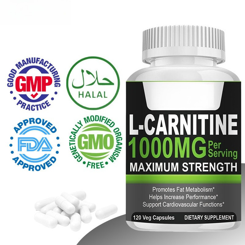 Extra Strength L-Carnitine- 1000mg ส่งเสริมการเผาผลาญและสุขภาพหัวใจและหลอดเลือด