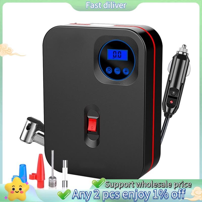 ที่สูบลมในรถยนต์ Tyre Inflator Pump Car Bike Tyre Inflator Car Digital Display