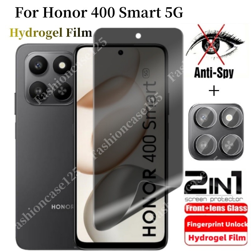 2in1 Honor X7d 400Smart Privacy Hydrogel Film Anti-Spy Full Cover Screen Protector สําหรับ Honor 400
