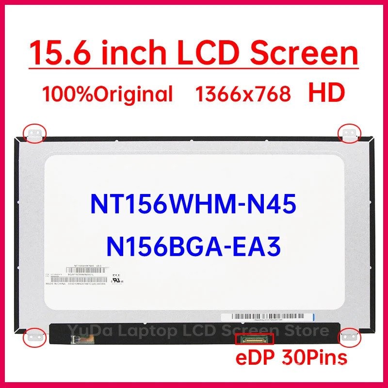 15.6 "แล็ปท็อปหน้าจอ LCD N156BGA EA3 NT156WHM N45 N156BGA-EA3 NT156WHM-N45 จอแสดงผล Matrix แผงเปลี่ย