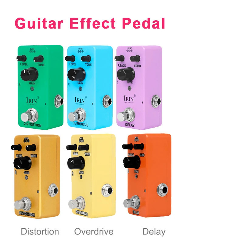 กีตาร์ไฟฟ้า Overdrive / Distortion / Delay Full Metal Shell กีตาร์ True Bypass Switch Pedal